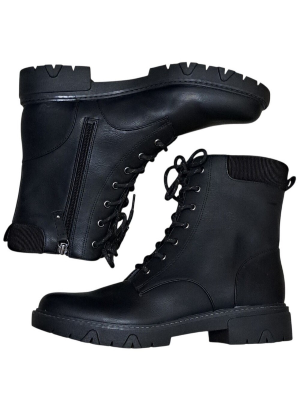 Dr. Scholl's Womens Headstart Lace Up Gothic Minimalist Boots Size 9.5 Black